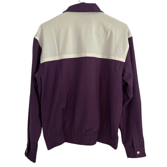 Bogey Boys Full Zip Retro Style Purple White Block Track Jacket S Small NWOT - Picture 6 of 8